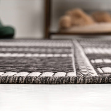Odette Modern Geometric Abstract Two-tone Indoor/Outdoor Area Rug